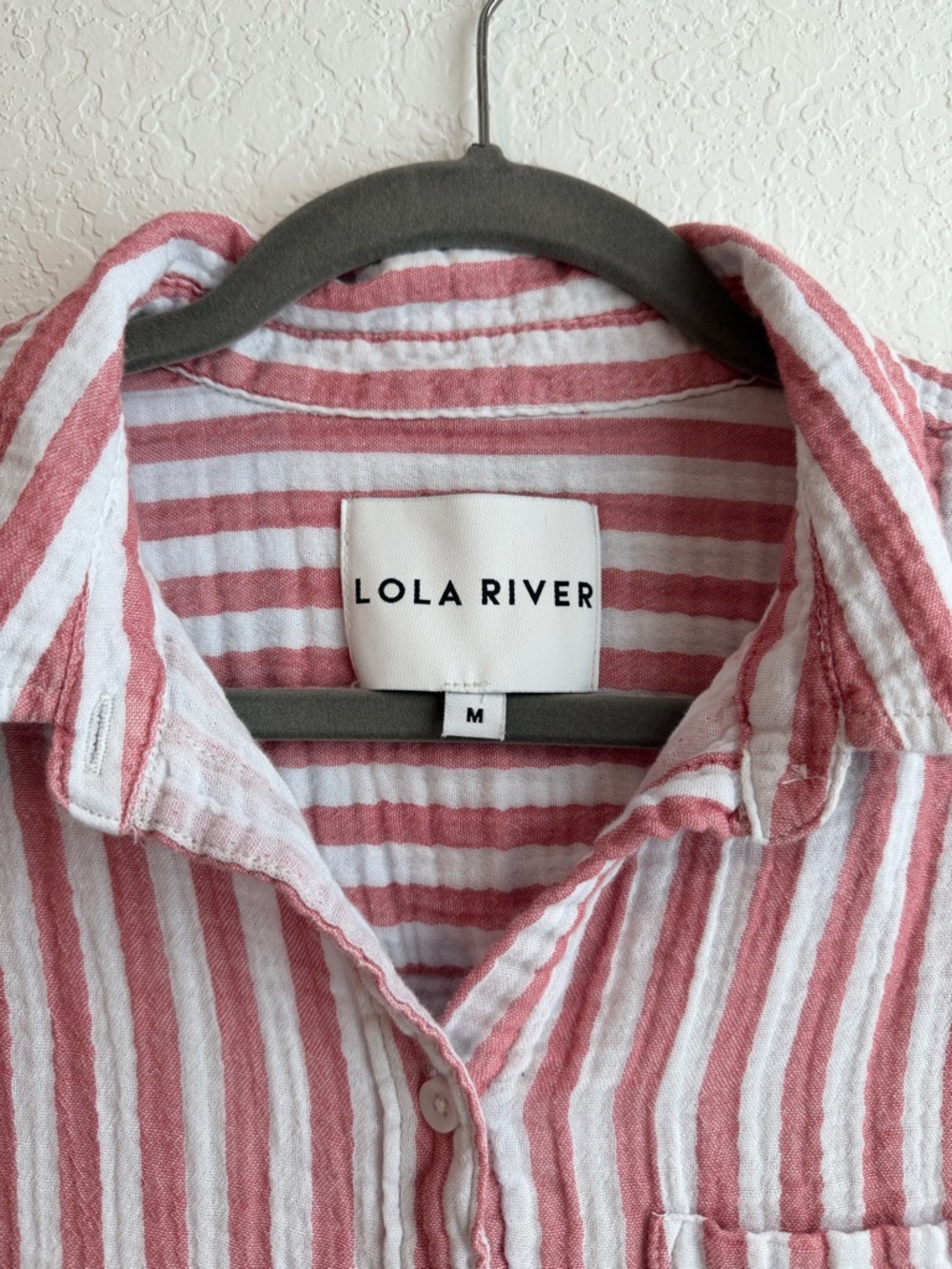 Lola River Striped Cotton Gauze Button Shirt - Picture 2 of 4